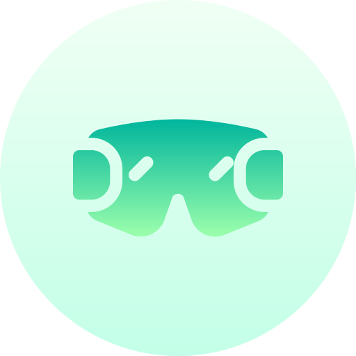 Ski goggles Basic Gradient Circular icon