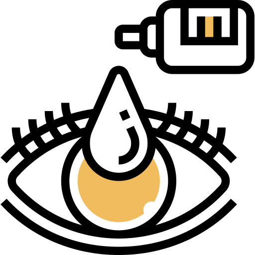 oogdruppel Meticulous Yellow shadow icoon