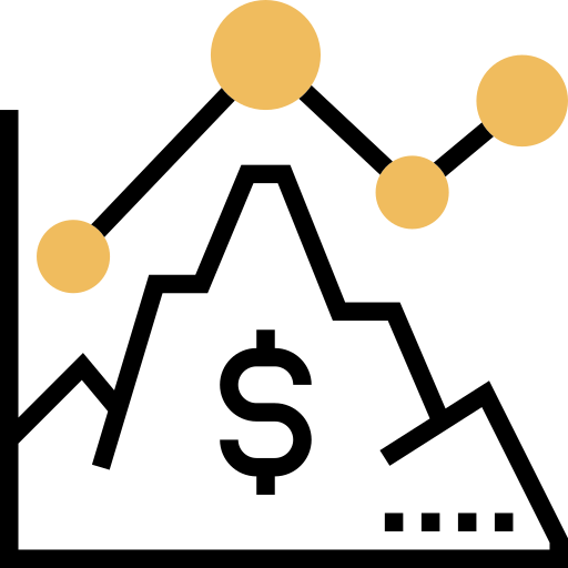 diagramma Meticulous Yellow shadow icona