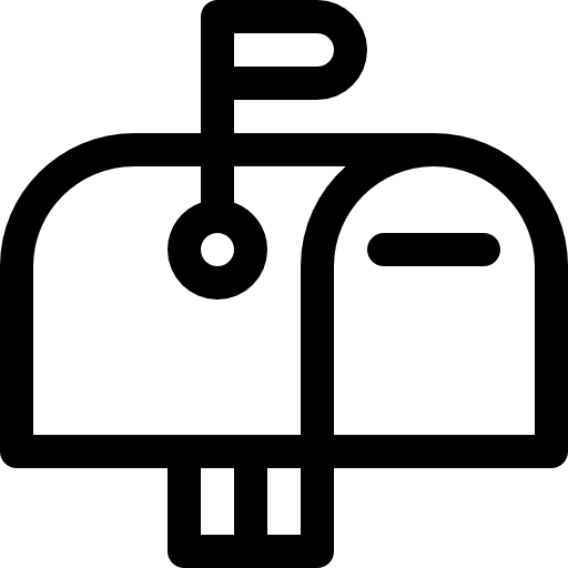 buzón Basic Rounded Lineal icono