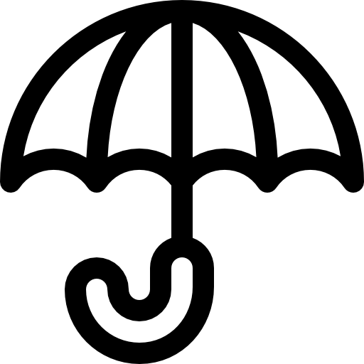 paraplu Basic Rounded Lineal icoon