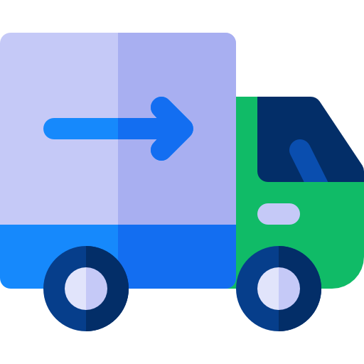 Движущийся грузовик Basic Rounded Flat иконка