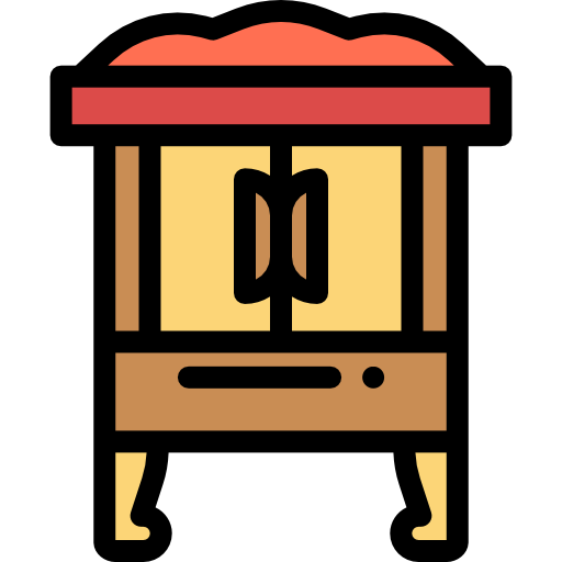 Nightstand Detailed Rounded Lineal color icon