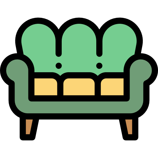 Sofa Detailed Rounded Lineal color icon
