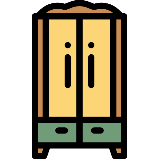 kleiderschrank Detailed Rounded Lineal color icon