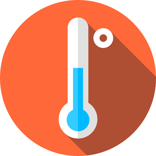 temperatura Flat Circular Flat icona