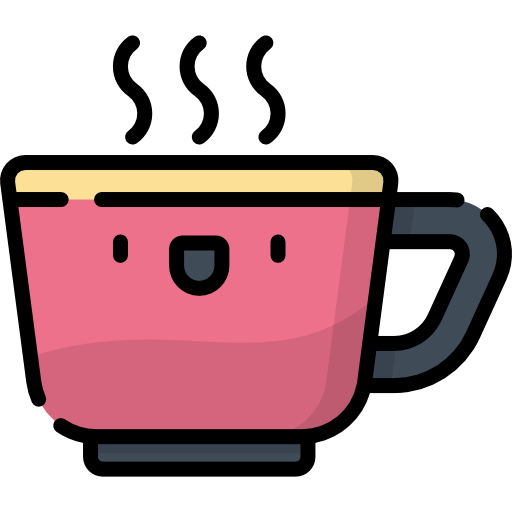 tasse à café Kawaii Lineal color Icône