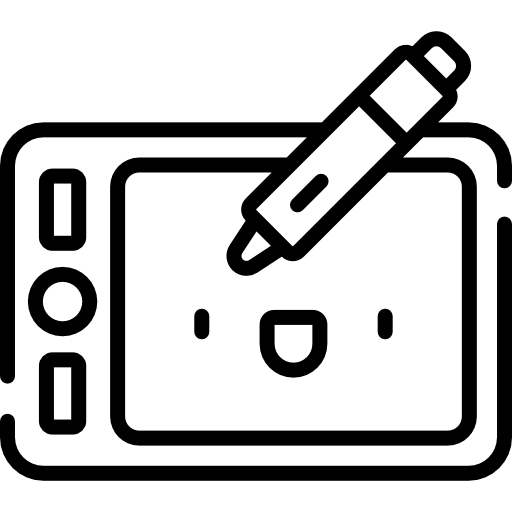 tavoletta grafica Kawaii Lineal icona