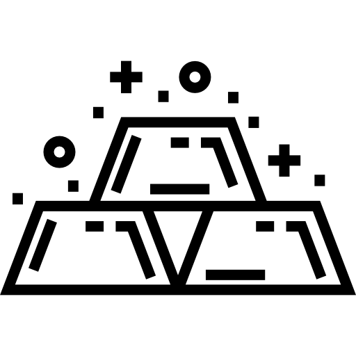 金のインゴット Detailed Straight Lineal icon