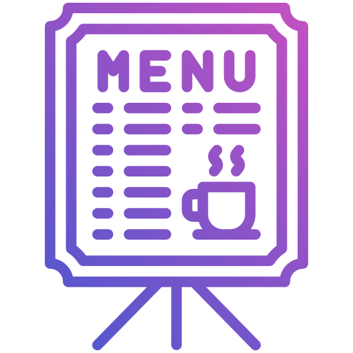 menu kawowe Generic Gradient ikona