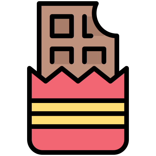 tabliczka czekolady Generic Outline Color ikona