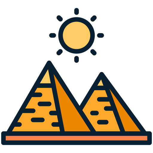pirámide de egipto Generic Outline Color icono