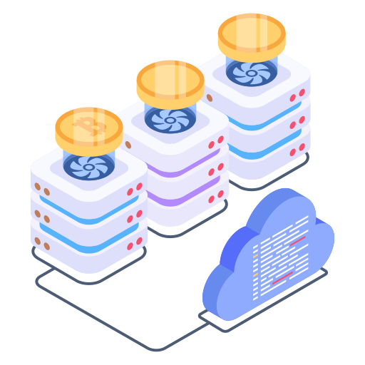 réseau cloud Generic Isometric Icône