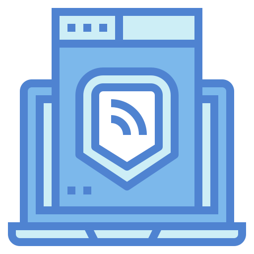 firewall Monochrome Blue icon