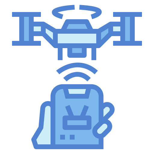 drone Monochrome Blue icona