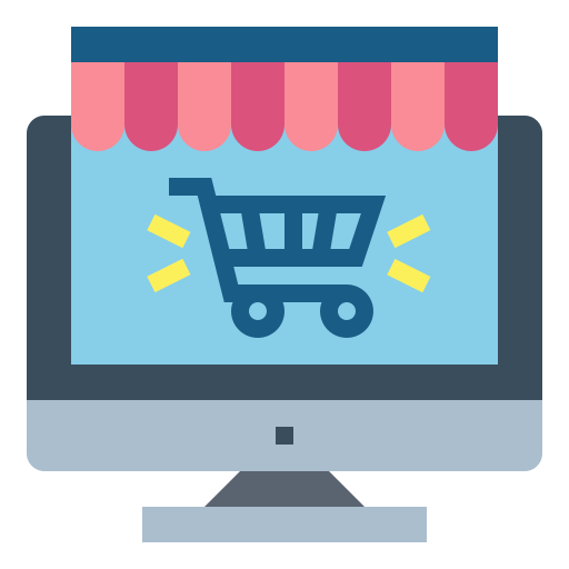 Online shopping Smalllikeart Flat icon
