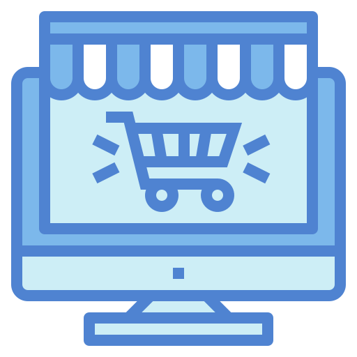 online einkaufen Monochrome Blue icon