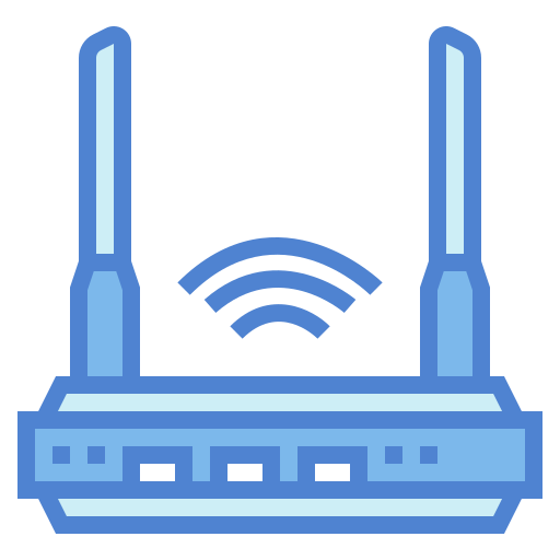 routeur wi-fi Monochrome Blue Icône