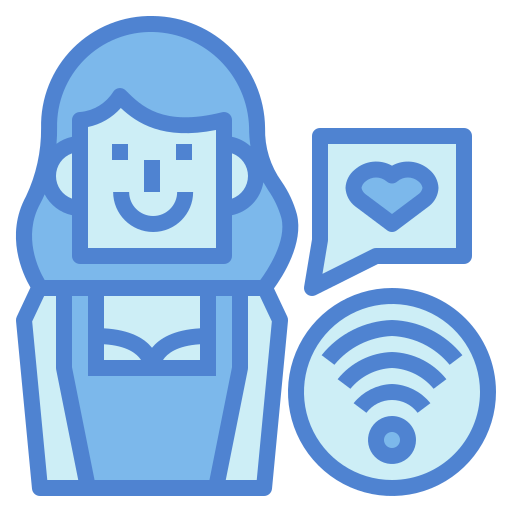 wi-fi Monochrome Blue icon