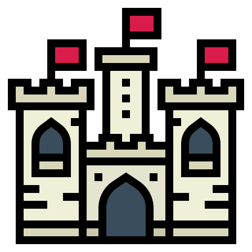 Castle Smalllikeart Lineal Color icon