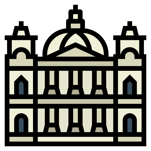 cattedrale di san paolo Smalllikeart Lineal Color icona