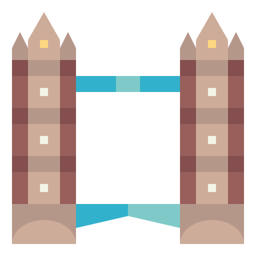 wieża most Smalllikeart Flat ikona