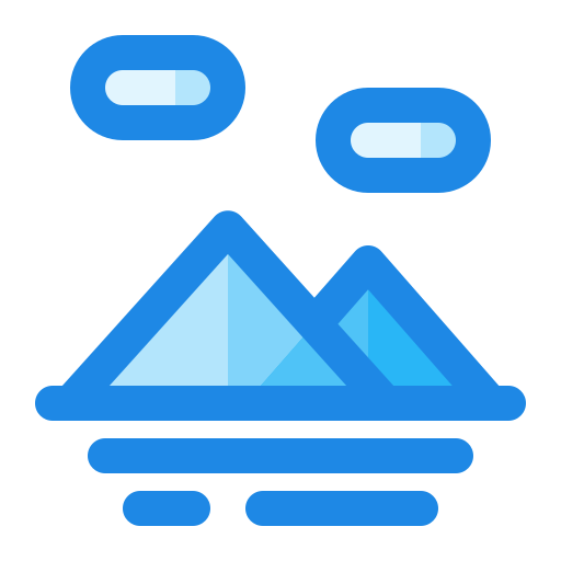 Mountain range Generic Blue icon