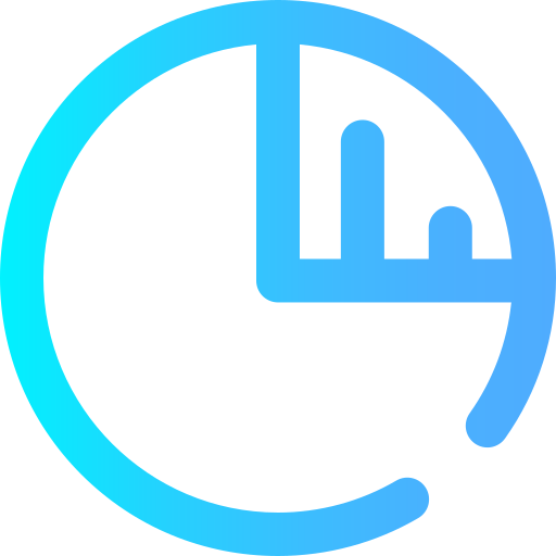 gráfico circular Super Basic Omission Gradient icono