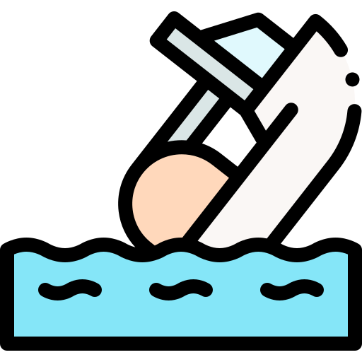 Sinking Detailed Rounded Lineal color icon