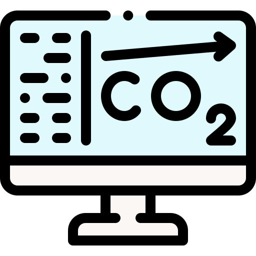 Co2 Detailed Rounded Lineal color icon