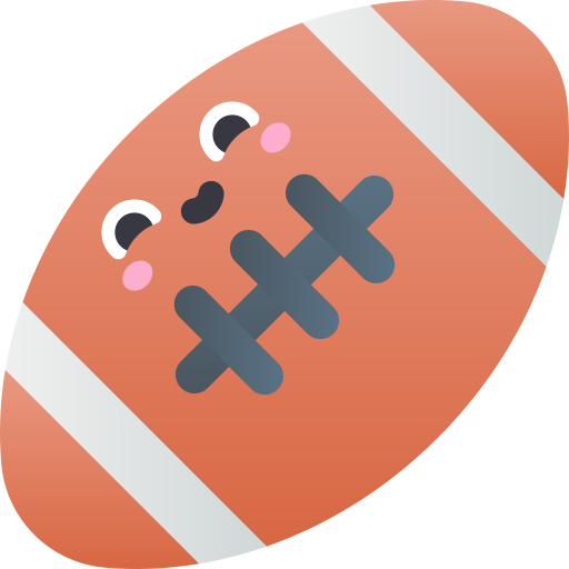 amerikanischer fußball Kawaii Star Gradient icon