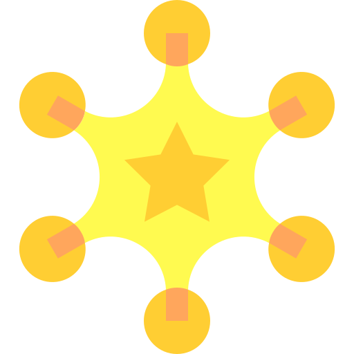 insignia del sheriff Basic Sheer Flat icono