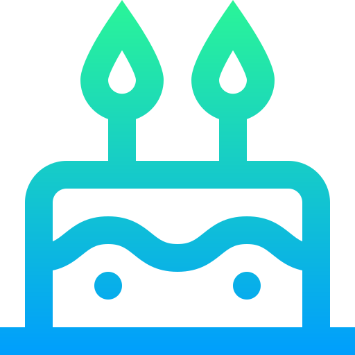 pastel de cumpleaños Super Basic Straight Gradient icono