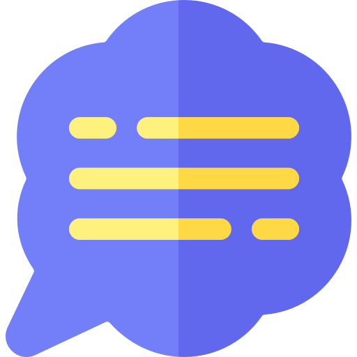 Speech bubble Basic Rounded Flat icon