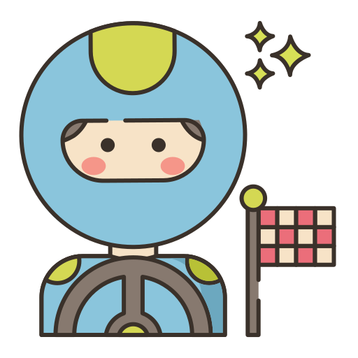racer Flaticons Lineal Color icoon