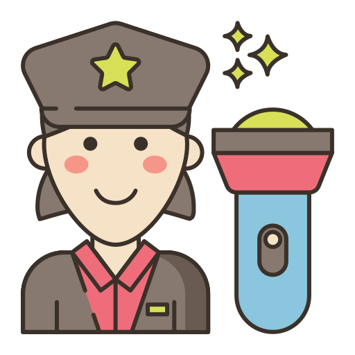 guardia de seguridad Flaticons Lineal Color icono