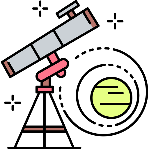 Telescope Generic Thin Outline Color icon