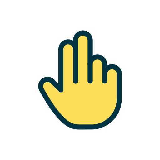 zwei finger Generic Outline Color icon