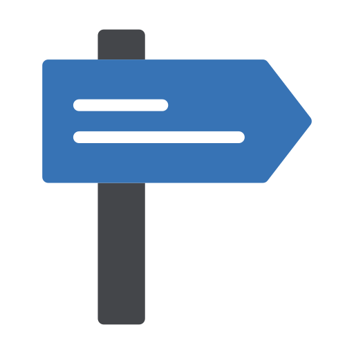 Знак направления Generic Blue иконка