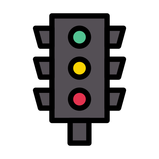 semáforo Vector Stall Lineal Color icono