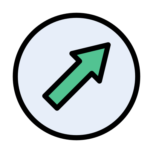 Direction arrow Vector Stall Lineal Color icon