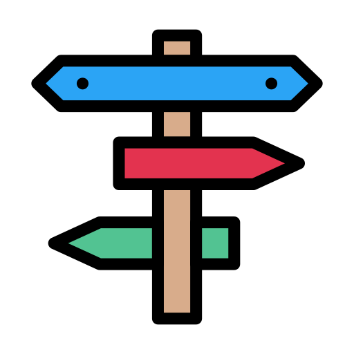 flecha de dirección Vector Stall Lineal Color icono