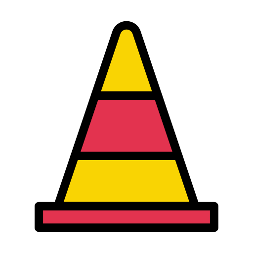 cone de tráfego Vector Stall Lineal Color Ícone