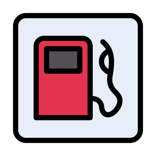 stacja benzynowa Vector Stall Lineal Color ikona
