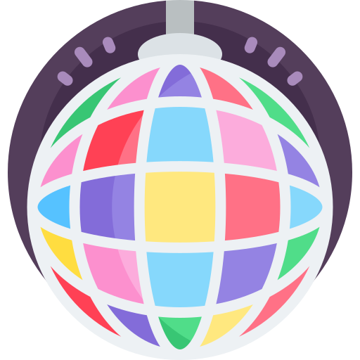 palla da discoteca Detailed Flat Circular Flat icona
