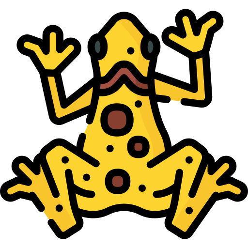 Golden frog Special Lineal color icon