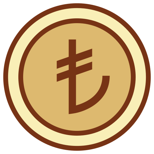 터키 리라 Generic Outline Color icon