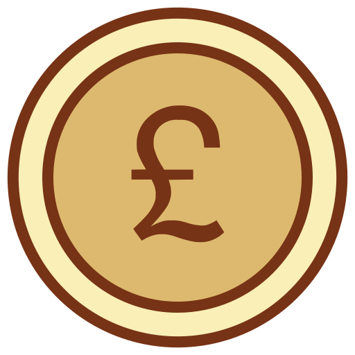 영국 파운드 Generic Outline Color icon