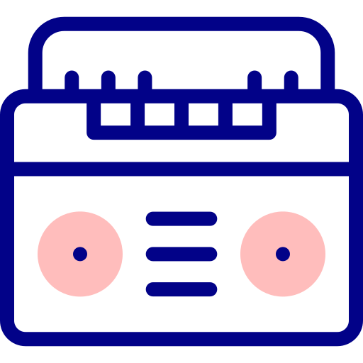 Boombox Detailed Mixed Lineal color icon