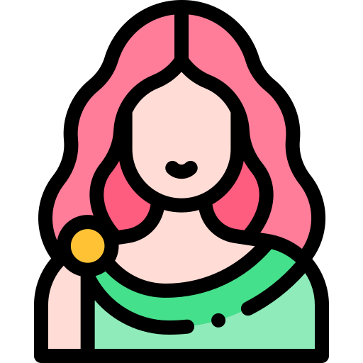 kobieta Detailed Rounded Lineal color ikona